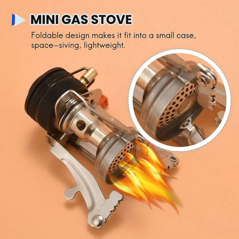 Mini Stove Super Lightweight Camping Stove Outdoor Cooking Burner Folding Camping Stove with Refill