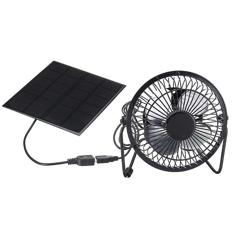 Mini Solar Panel Powered Ventilator Fan Portable 5w 4 Inch Greenhouse Solar for Office Outdoor