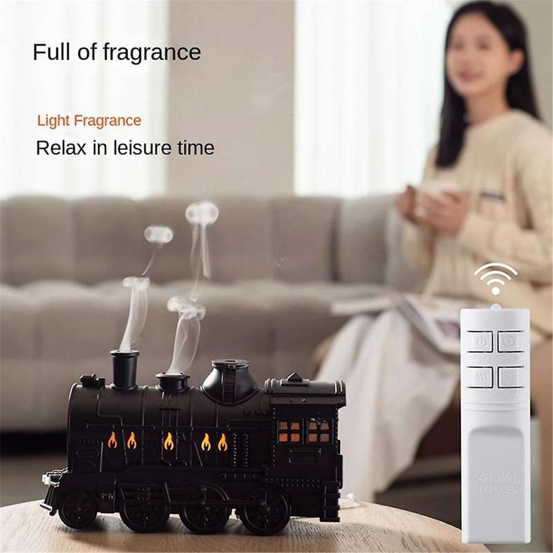 Mini Train Shape Aromatherapy Essential Oil Diffuser Ultrasonic Cool Mist Air Humidifier with LED L