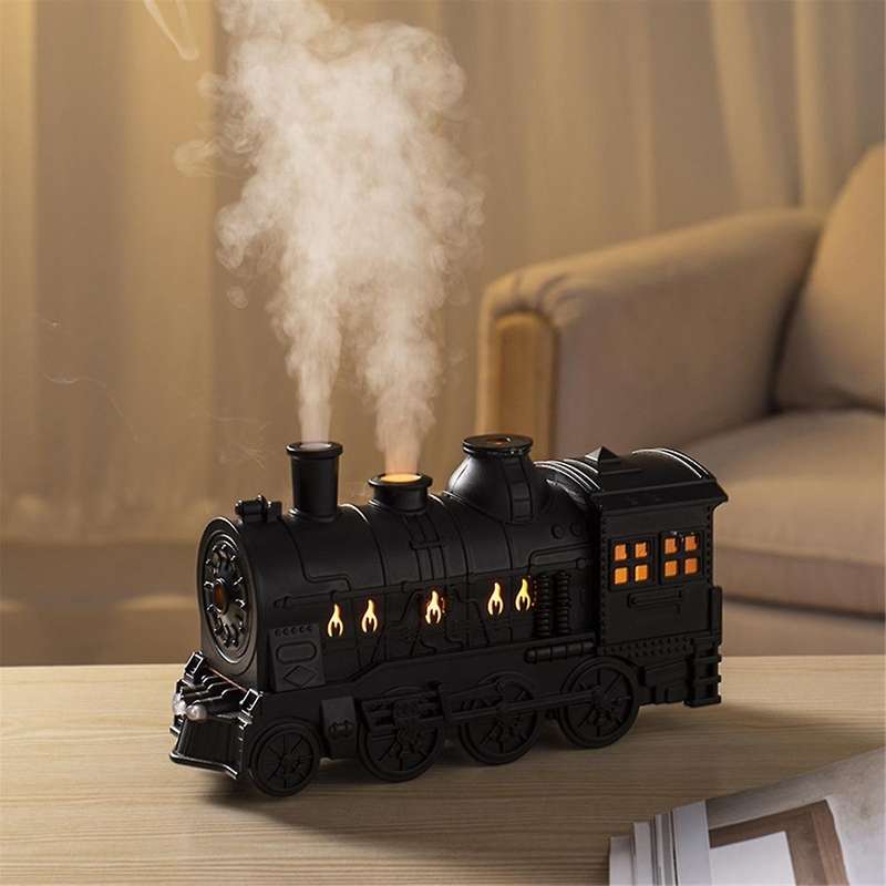 Mini Train Shape Aromatherapy Essential Oil Diffuser Ultrasonic Cool Mist Air Humidifier with LED L