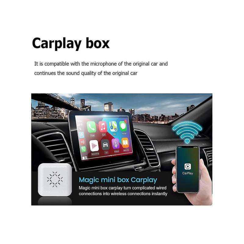 Mini Wireless CarPlay Box for Carplay Android Auto WiFi CarPlay Adapter Automatic Connection Chargin