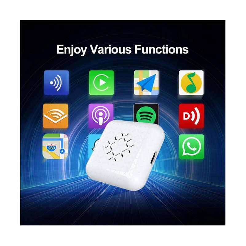 Mini Wireless CarPlay Box for Carplay Android Auto WiFi CarPlay Adapter Automatic Connection Chargin
