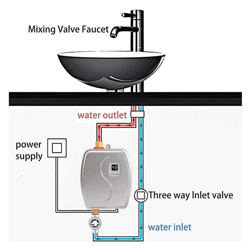 Mini Water Heater,110v Instant Electric Tankless Hot Water Heater,electric Hot Water Heater 3000w,u