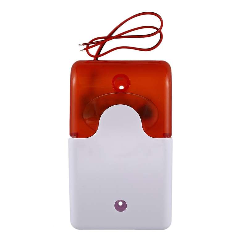 Mini Wired Strobe Warning Siren Durable Dc 12v Sound Alarm Flashing Light Sound Siren Horn Home Secu