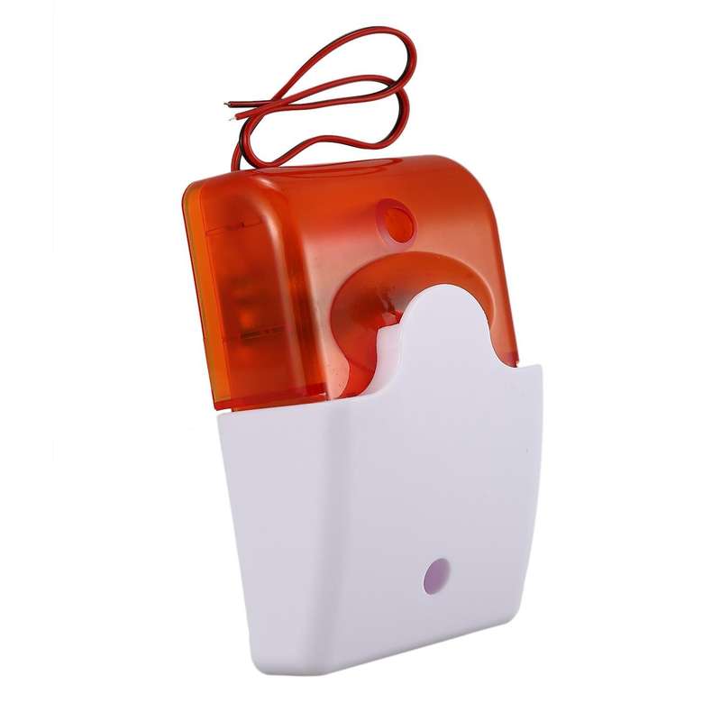 Mini Wired Strobe Warning Siren Durable Dc 12v Sound Alarm Flashing Light Sound Siren Horn Home Secu