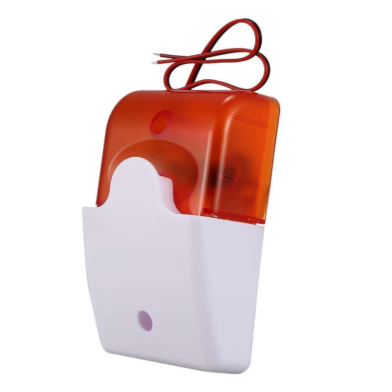 Mini Wired Strobe Warning Siren Durable Dc 12v Sound Alarm Flashing Light Sound Siren Horn Home Secu