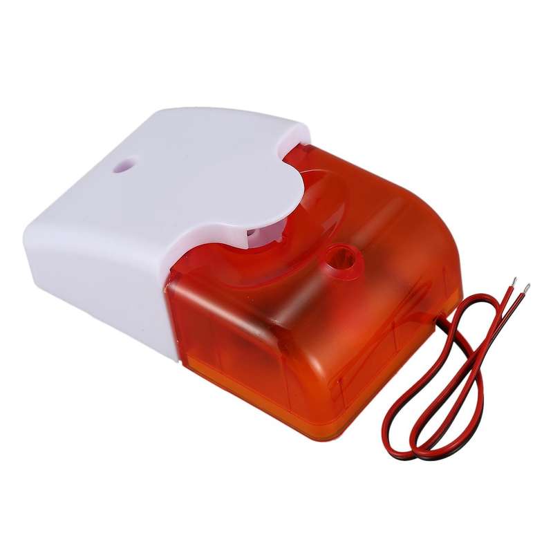Mini Wired Strobe Warning Siren Durable Dc 12v Sound Alarm Flashing Light Sound Siren Horn Home Secu