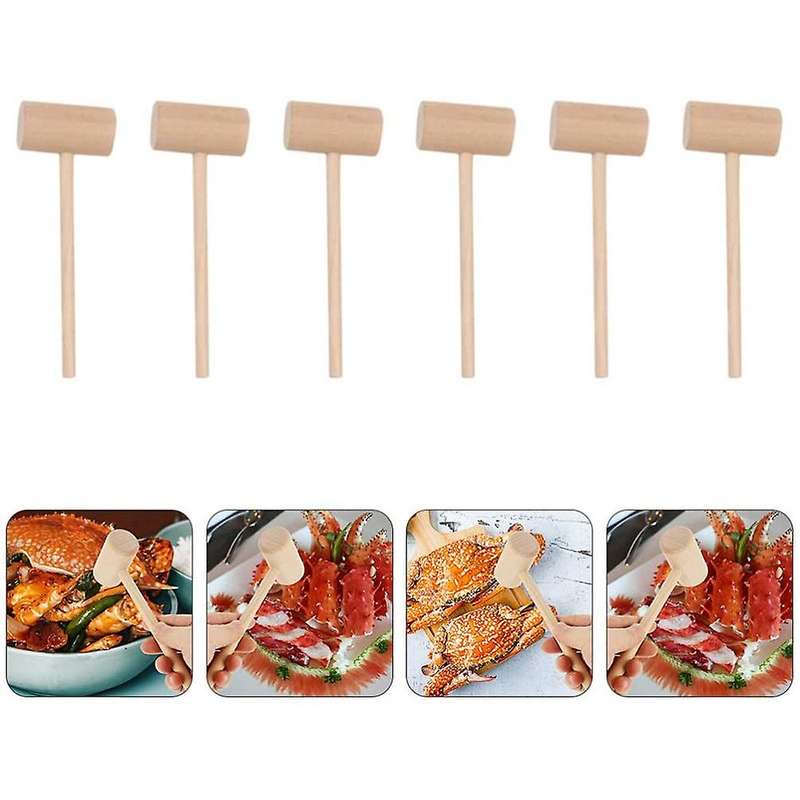 Mini Wood Hammer Mallet Wooden Crab Lobster Mallets Crab Hammer for Cracking Chocolate 15Pcs