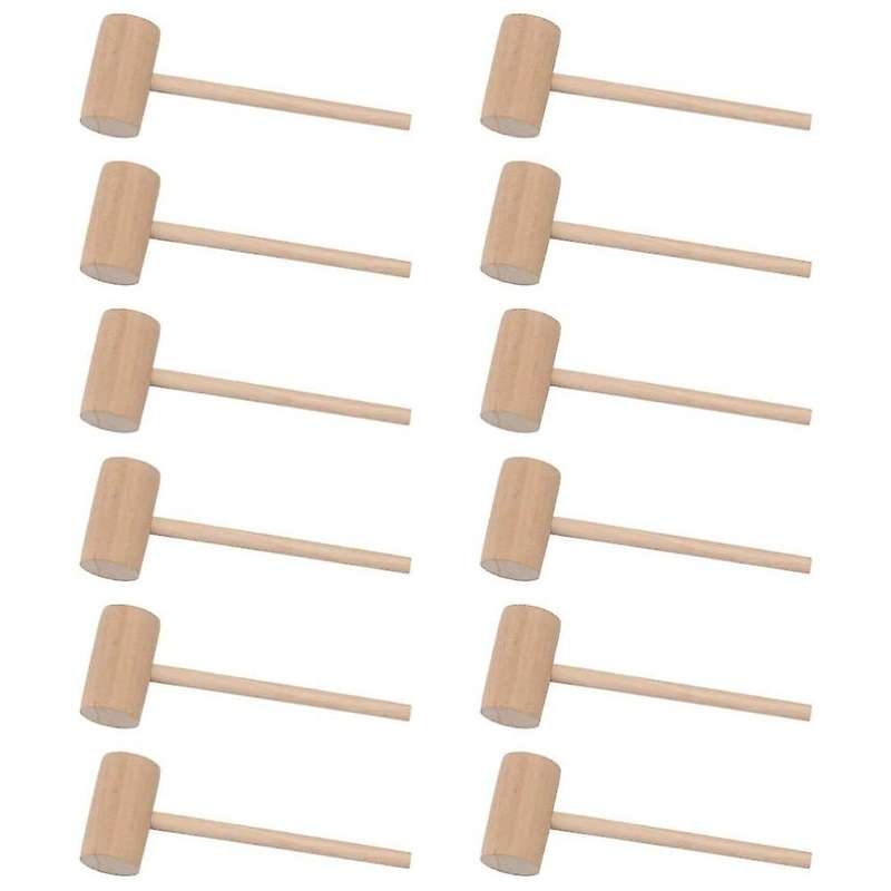 Mini Wood Hammer Mallet Wooden Crab Lobster Mallets Crab Hammer for Cracking Chocolate 15Pcs