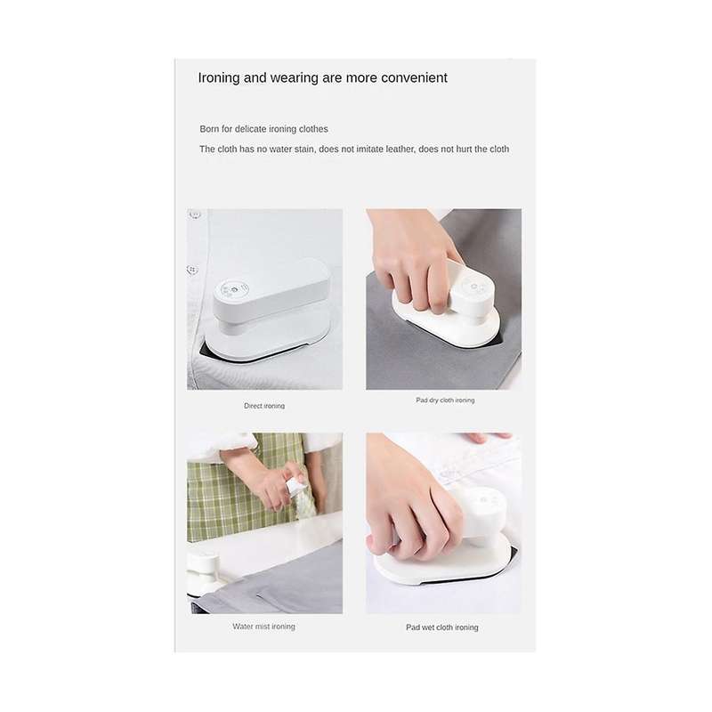 Mini Wireless Electric Iron for Clothes Portable Rechargeable Travel Iron Dry Wet Handheld Hanging