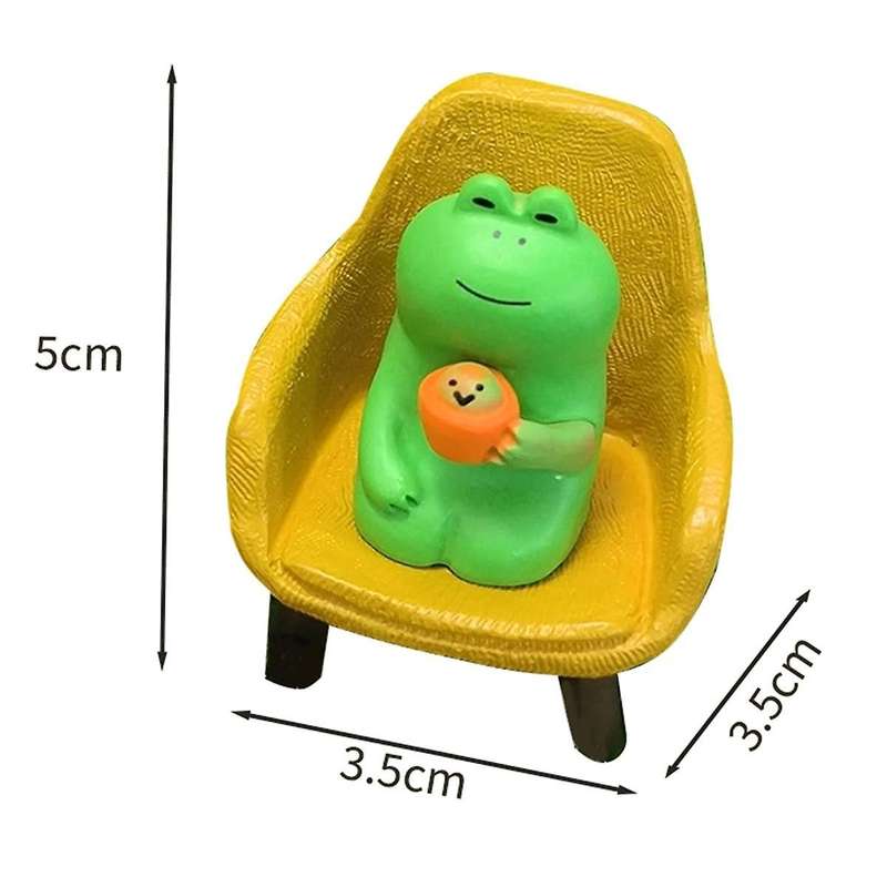 Miniature Frog Figurines Decor, Funny Resin Frog Statue for Home Decor, Party Decor, Office, Desk, B