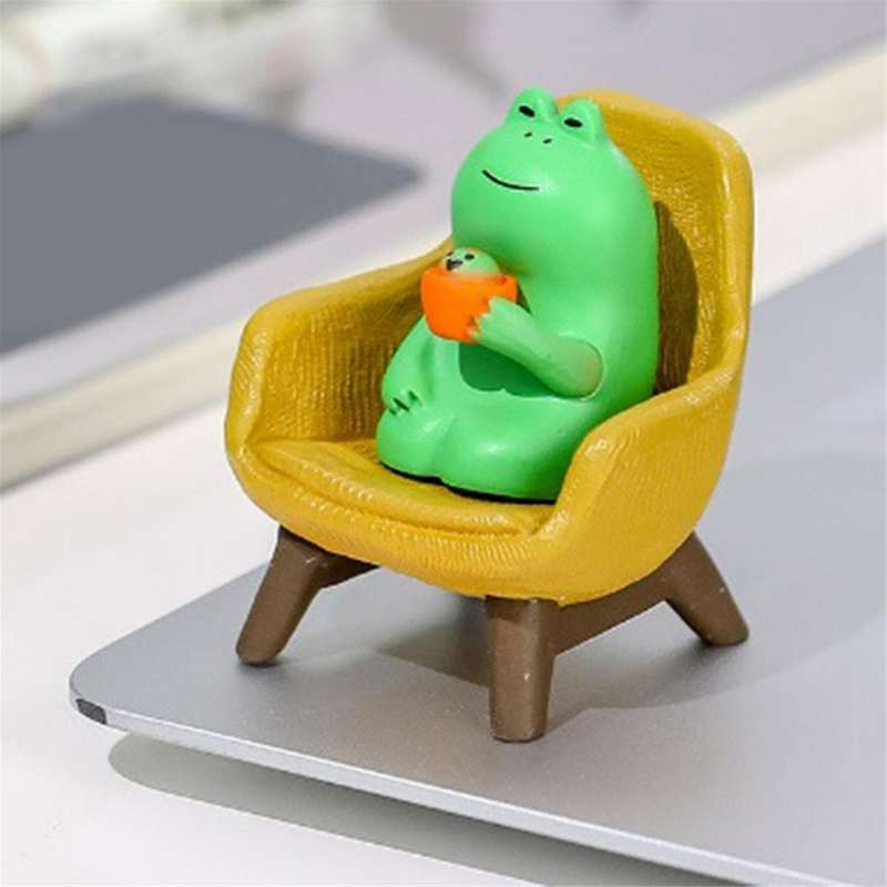 Miniature Frog Figurines Decor, Funny Resin Frog Statue for Home Decor, Party Decor, Office, Desk, B