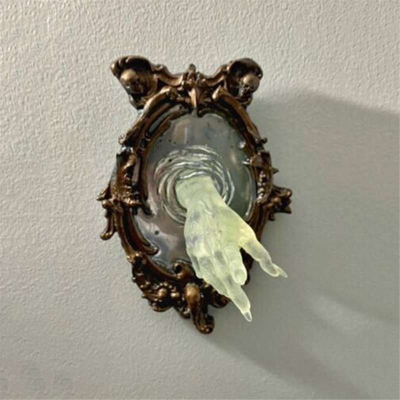 Mirror Ghost Wall Plaque Mirror Ghost Wall Sculpture Spectrum Hand Wall Plaque Decoration