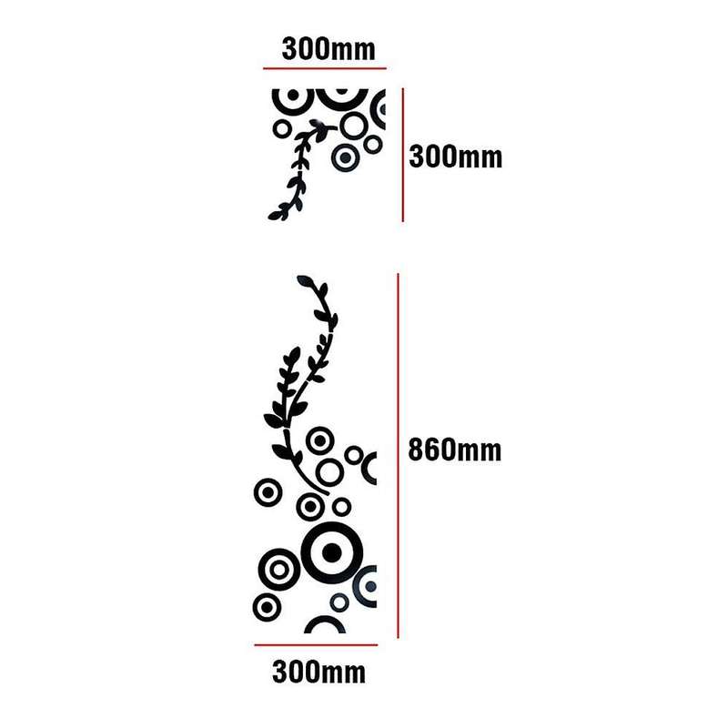 Mirror Wall Sticker Bedroom Living Room Detachable Waterproof Self-Adhesive DIY Wall Sticker Mural (