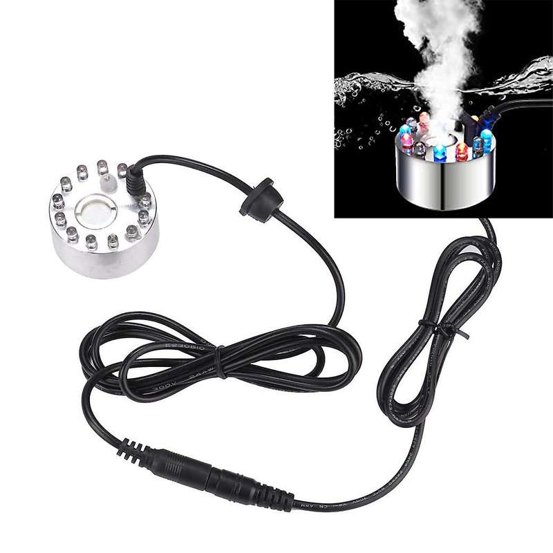 Mist Maker 12 Led Mister Fogger Water Fountain Pond Fog Machine Atomizer Air Humidifier Indoor Foun