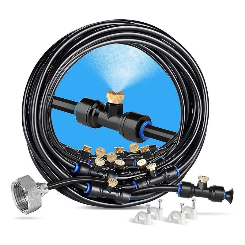 Misting Cooling System 39.4FT(12M) Misting Line Set Water Mister for Outside Patio Cooling,Backyard