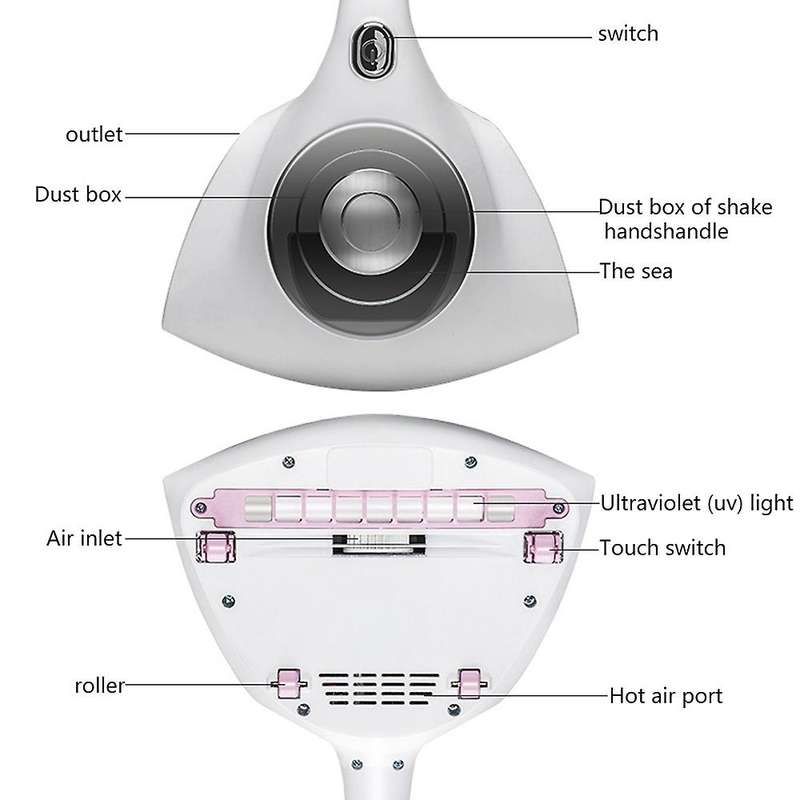 Mite Removal Instrument 12000Pa Strong Suction Vacuum Cleaner Hand-Held Home Bed Mattress Sofa Dust