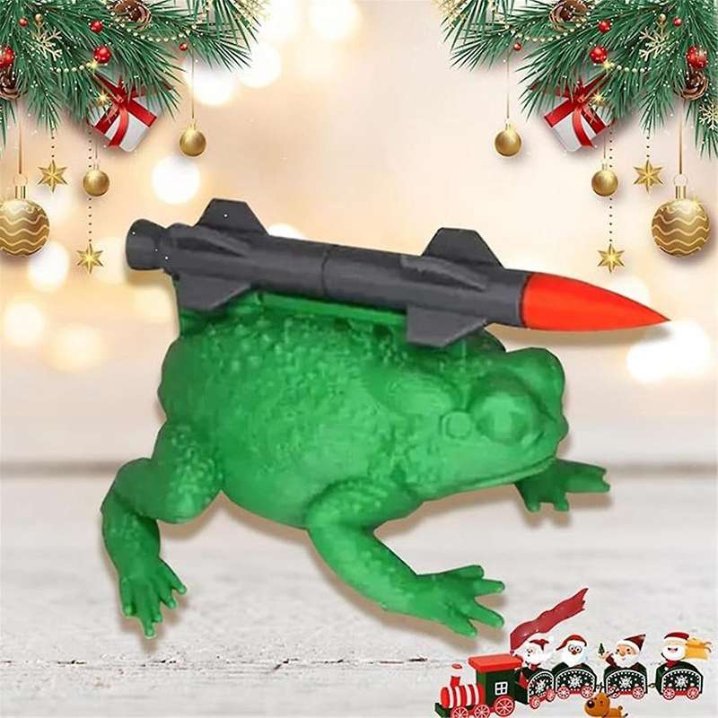 Missile Toad Holiday Ornament Funny Xmas Ornaments,Home Atmosphere Decor,Christmas Tree Ornament, Ga