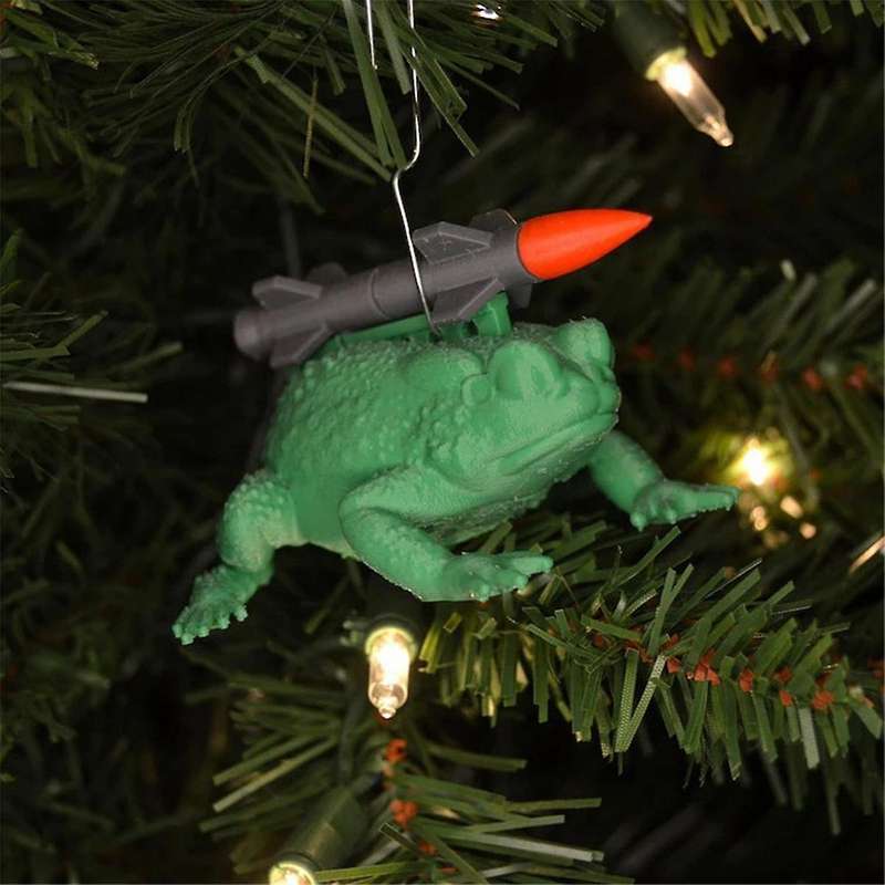 Missile Toad Holiday Ornament Funny Xmas Ornaments,Home Atmosphere Decor,Christmas Tree Ornament, Ga