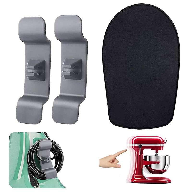 Mixer Mover Sliding Mats for KitchenAid Stand Mixer with 2 Cord Organizers Slider Mat Pad for Kitch