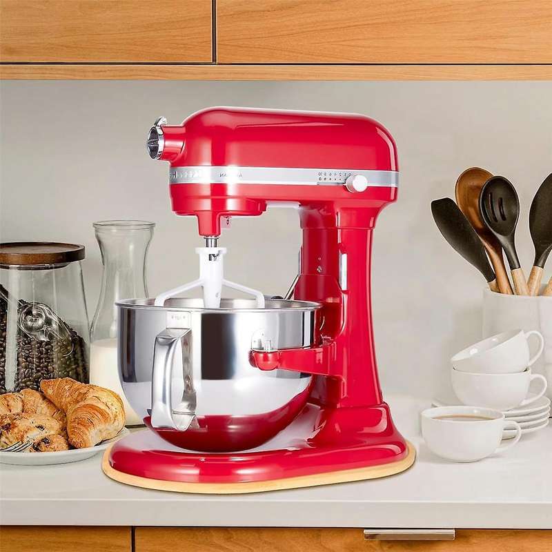 Mixer Sliding Slider Compatible Bowl Lift Mixer - Bamboo Kitchen Countertop Storage Mover Sliding Ca