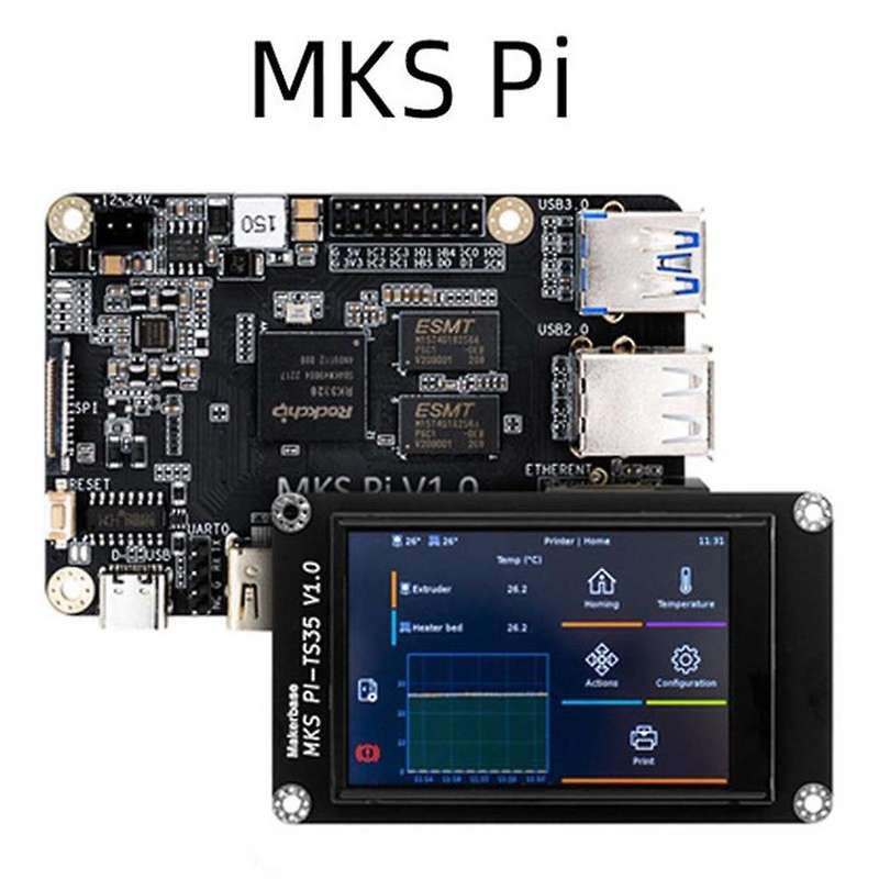 Mks Pi Klipper Motherboard Controller 64bits Soc Onboard Klipperscreen for Voron Compatible for -b