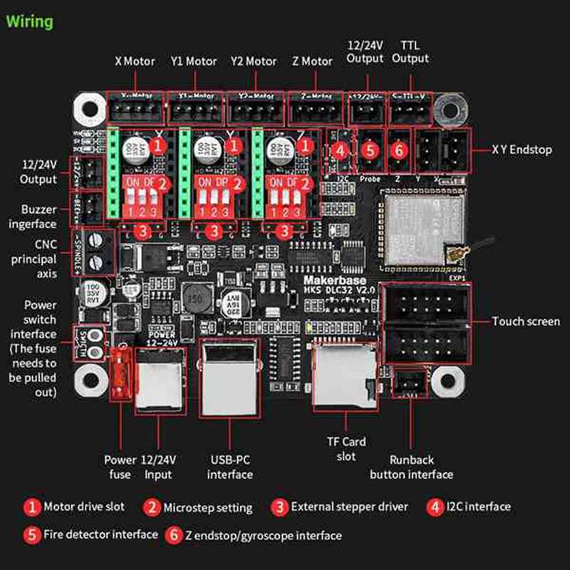 MKS DLC32 32Bits GRBL Offline Controller TS35-R LCD Display for CNC3018 MAX PRO Upgrade Kit, CNC Eng