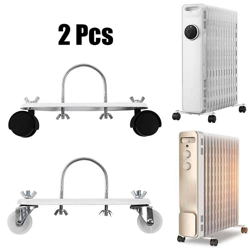 Mobile Pulley Bracket for Electric Heaters, Oil Tin Hydroelectric Radiator Stand, Easily Move Your H