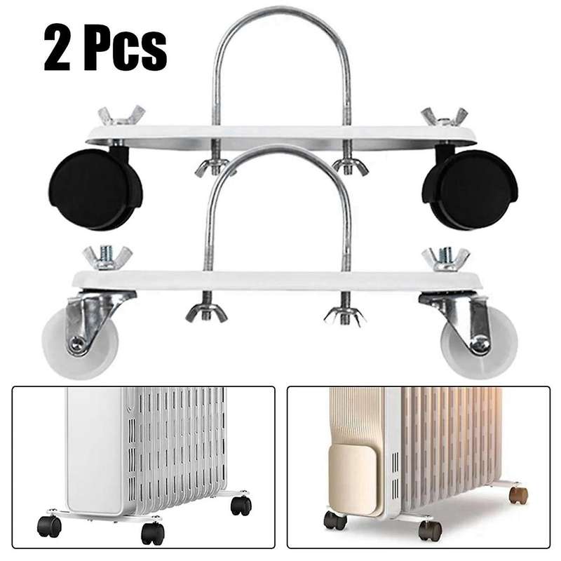 Mobile Pulley Bracket for Electric Heaters, Oil Tin Hydroelectric Radiator Stand, Easily Move Your H
