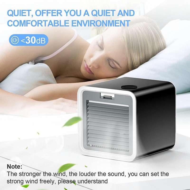Mobile Air Conditioners, Mini Air Cooler, Humidifier and Air Purifier,with Water Tank and 3 Power Le