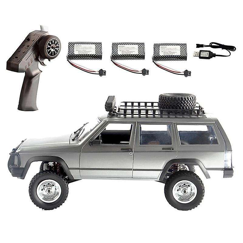 MN78 RC Car 1/12 2.4G Full Scale 4WD Climbing Car Remote Control Toy Off-Road Vehicle Car,Grey 3 Ba