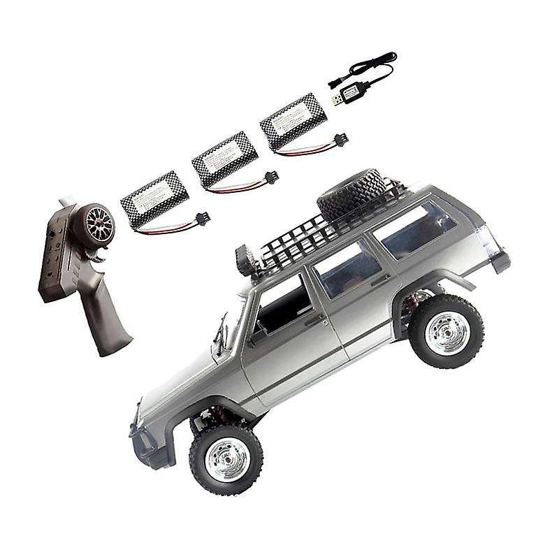MN78 RC Car 1/12 2.4G Full Scale 4WD Climbing Car Remote Control Toy Off-Road Vehicle Car,Grey 3 Ba