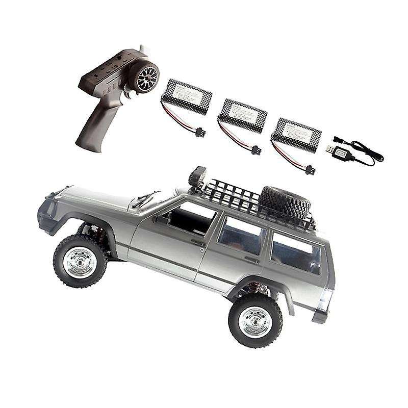 MN78 RC Car 1/12 2.4G Full Scale 4WD Climbing Car Remote Control Toy Off-Road Vehicle Car,Grey 3 Ba
