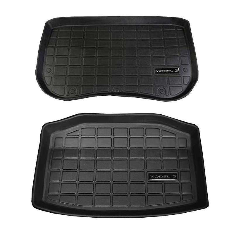 Model 3 Front and Rear Trunk organizer All Weather Trunk Liner Durable TPE Cargo Storage Mat for ,2