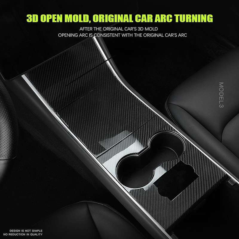 Model 3 Car Central Control Panel Protective Patch for Model 3 2019-2020 Carbon Fiber Panel Interior