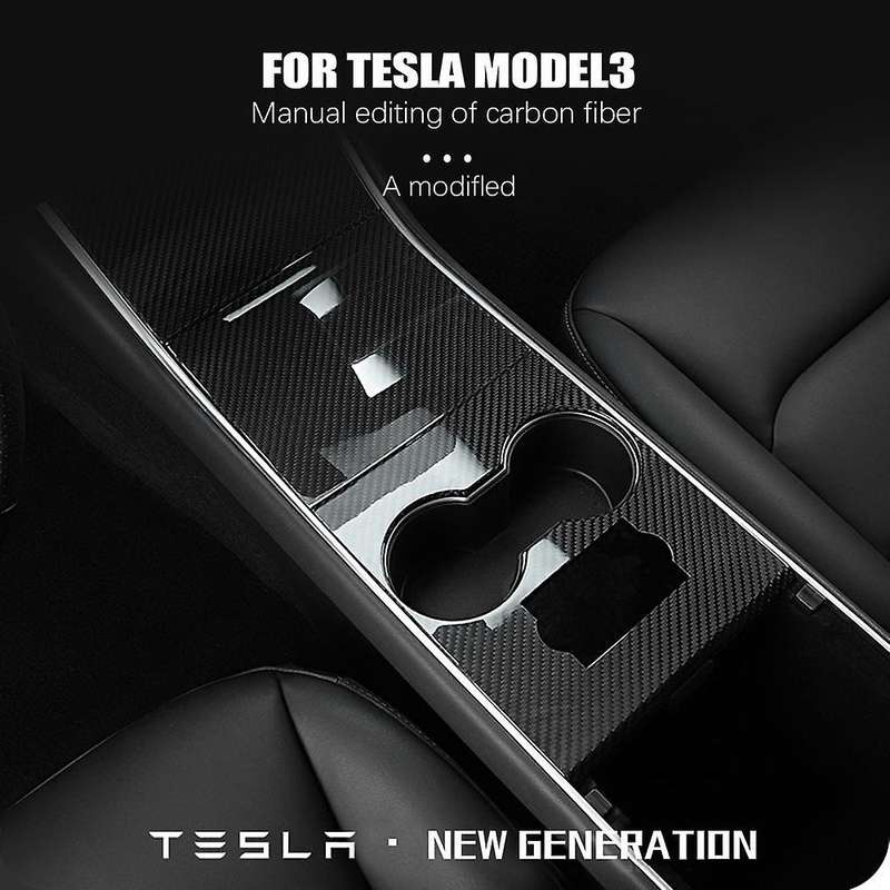 Model 3 Car Central Control Panel Protective Patch for Model 3 2019-2020 Carbon Fiber Panel Interior