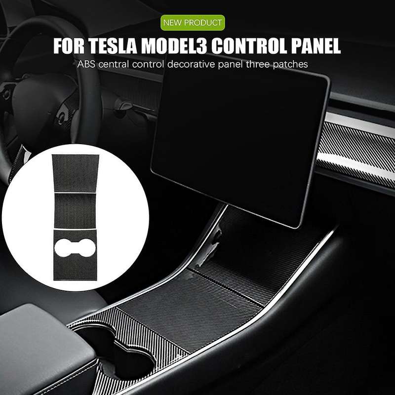 Model 3 Car Central Control Panel Protective Patch for Model 3 2019-2020 Carbon Fiber Panel Interior