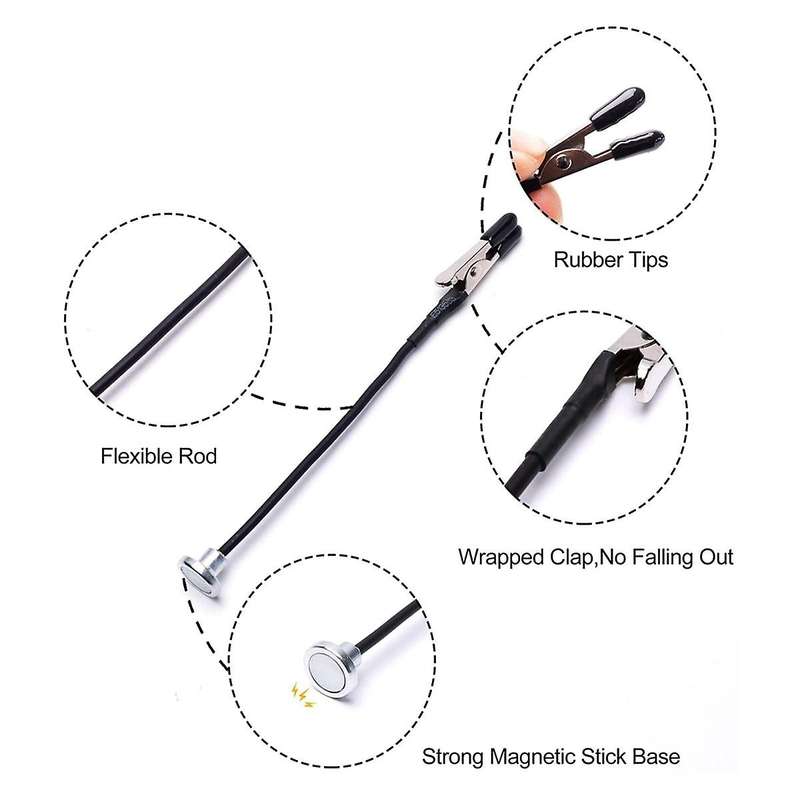Model Painting Stand Base Holder and 12pcs Magnetic Bendable Alligator Clip Sticks Set Modeling Too