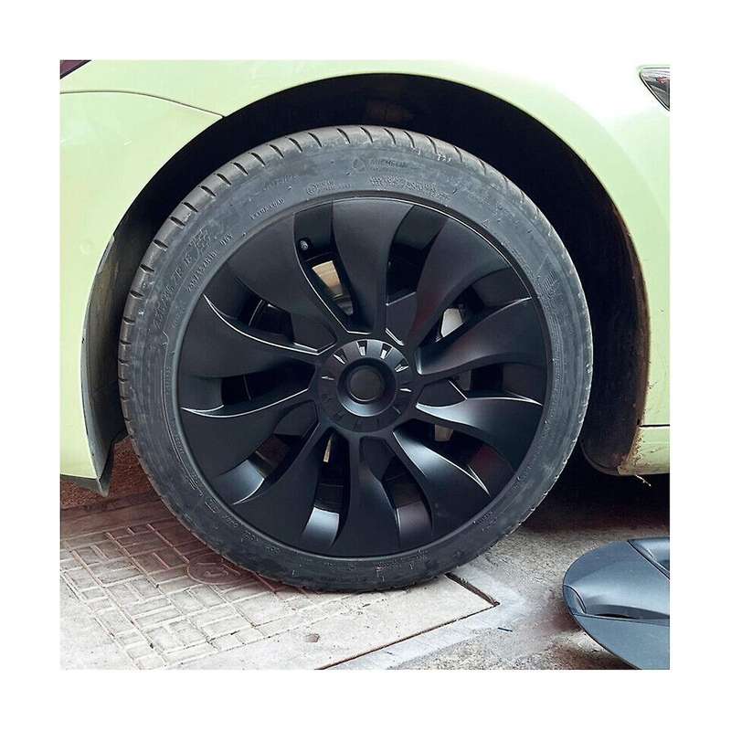 Model 3 Wheel Cover 18 Inch, Hub Cap Full Cover Replacement Accessories for - Black (left)