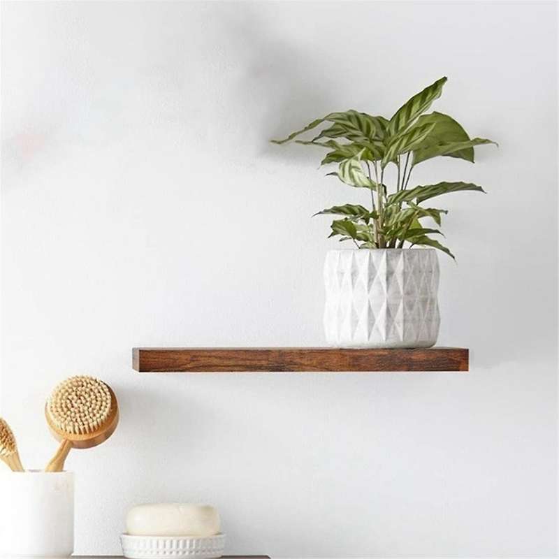 Modern Floating Shelves 0.98 Inches Thick for Wall, Wide Shelves for Kitchen, Living Room,Rustic Woo