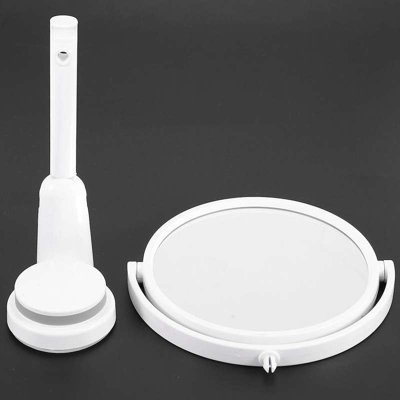 Modern Drill-free Bathroom Mirror 2 Side Makeup Vanity Shave Wall Suction Folding Arm Extend Round