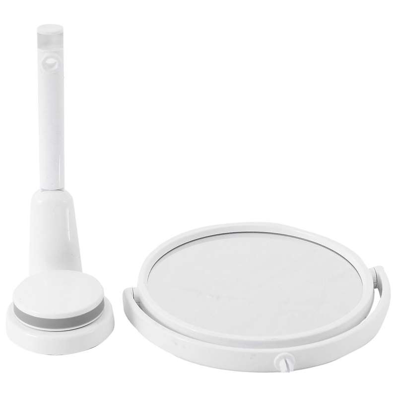 Modern Drill-free Bathroom Mirror 2 Side Makeup Vanity Shave Wall Suction Folding Arm Extend Round