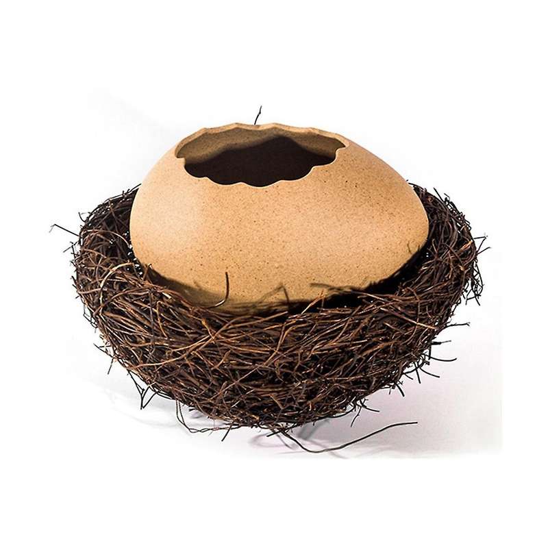 Modern Simple Ceramic Crafts Personality Dessert Bowl Egg Shell Ostrich Egg Vase Home Decorations