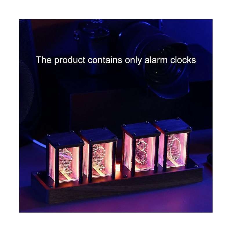 Modern Novelty Design Digital Table Desk Clock Electronic LED Luminous Retro Glows Clock Calendar S