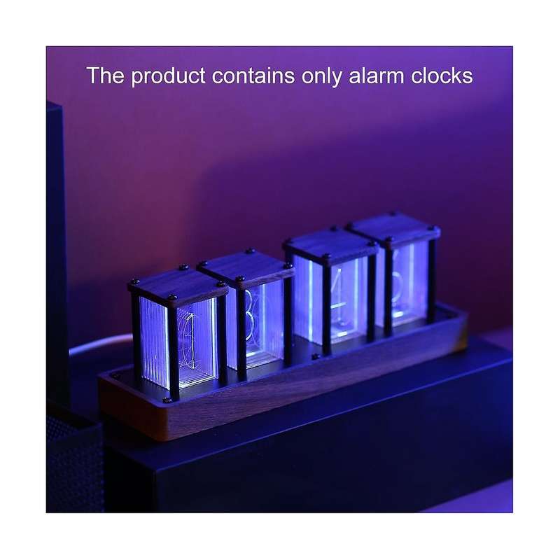 Modern Novelty Design Digital Table Desk Clock Electronic LED Luminous Retro Glows Clock Calendar S