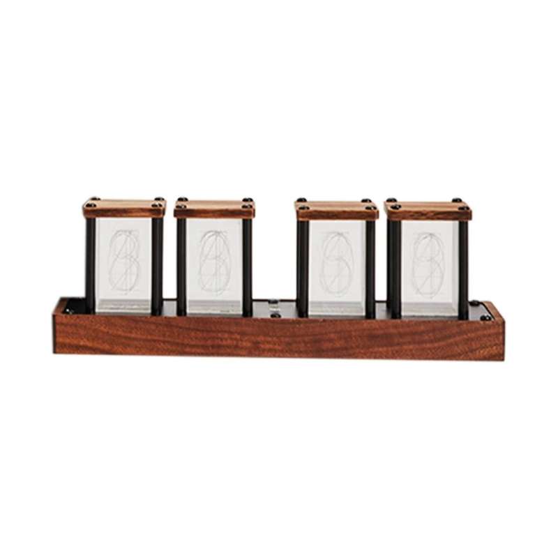 Modern Novelty Design Digital Table Desk Clock Electronic LED Luminous Retro Glows Clock Calendar S