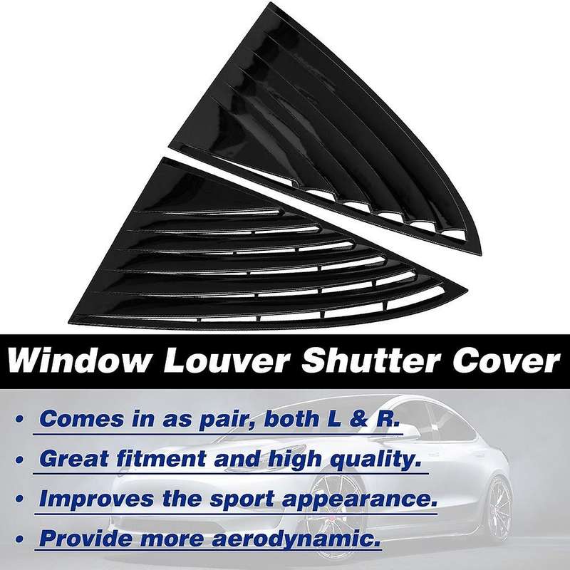 Modified Auto Parts Rear Triangular Window Shutter Spoiler Suitable for Rear Window Sticker