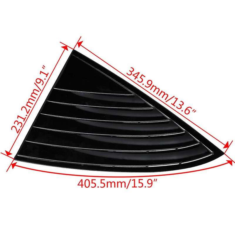 Modified Auto Parts Rear Triangular Window Shutter Spoiler Suitable for Rear Window Sticker
