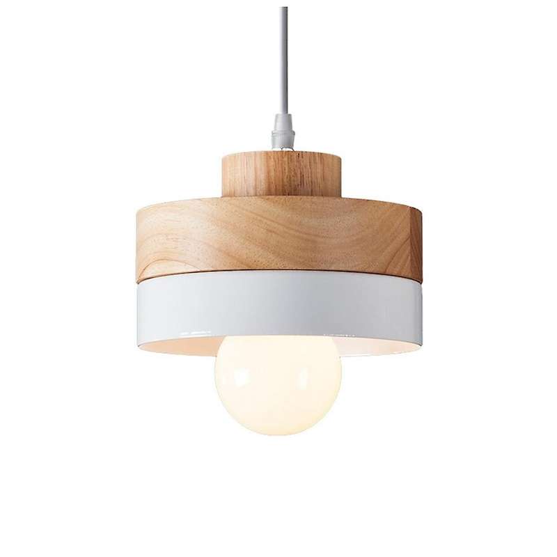 Modern Wooden Pendant Ceiling Light Nordic Round Square Suspension Hanging Light Fixture for Cafe Ba