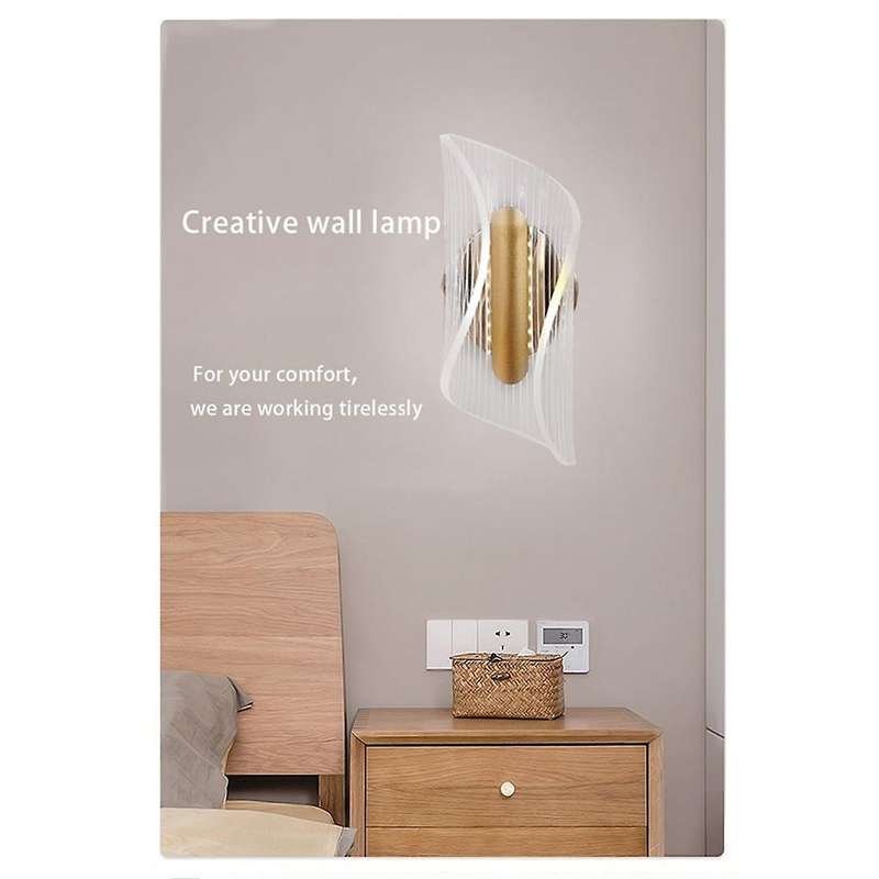 Modern Wall Sconce Dimmable LED Wall Sconce Spiral Flow Design LED Wall Sconce for Living Room Bedro